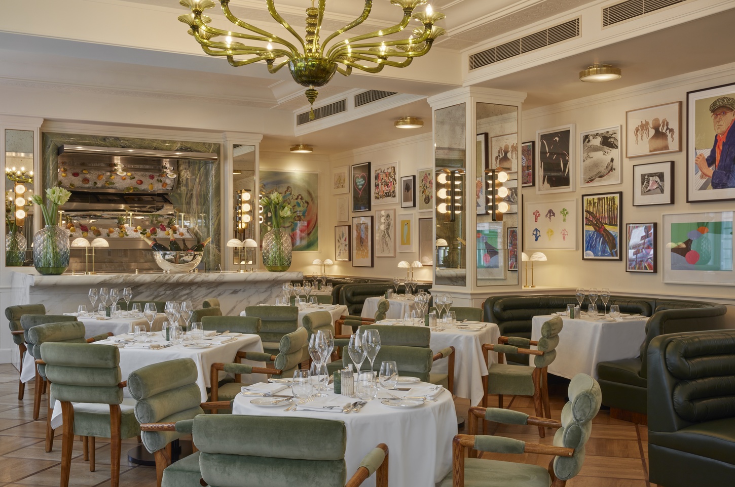 interior shot of Langan's brasserie mayfair