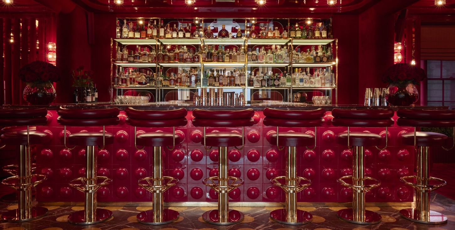 the red bar, upstairs at Langan's